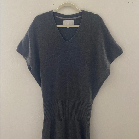 BROCHU WALKER veda dress in Flint Gray Size M Wool Cashmere Blend Midi FVA4352 - Picture 6 of 14